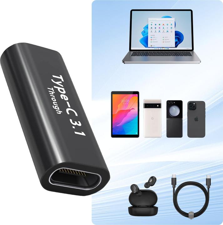 Actual product image Avizar ADEX-C2C, USB-C extension adapter (USB Type C, USB Type C)