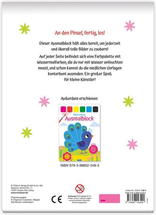 Actual product image Trtsch colouring book My first colouring block bee