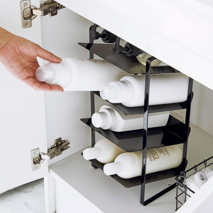 Actual product image Yamazaki TOWER bottle rack