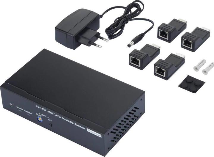 Image du produit SpeaKa Professional SPEAKA Extender Kit HDMI 1 x 4 via câble réseau (Rallonge)