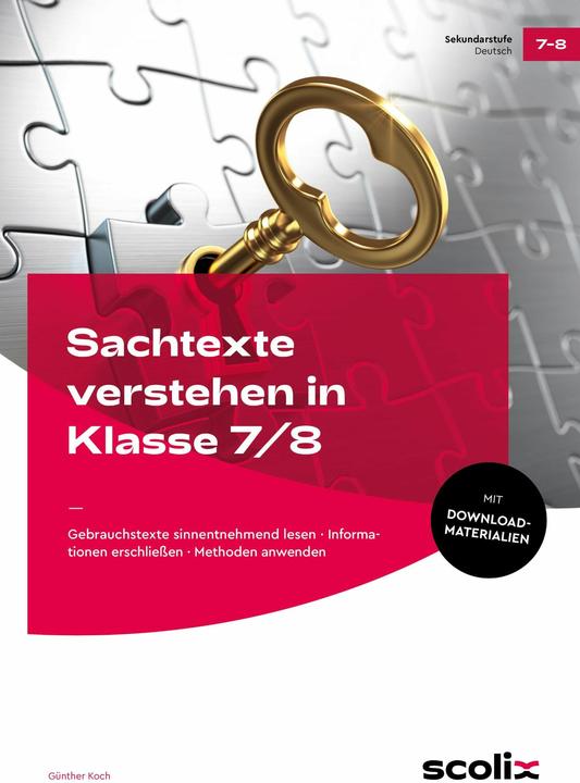 Actual product image Koch:Sachtexte verstehen in Klasse 7/8 (German, Günther Koch, 2024)