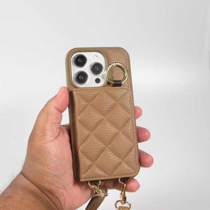 Actual product image PhoneLook Hülle Gepolstertes Leder mit Spiegel und Kartenfach grosse abnehmbare Riemen (Apple iPhone 15 Pro Max)