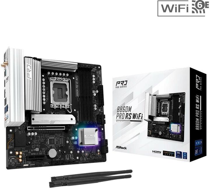 Produktbild AsRock B860M Pro RS WiFi DDR5 Intel S retail (Socket S1, Intel B860, mATX)