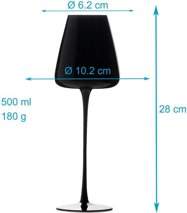 Immagine prodotto Intirilife Set di bicchieri da vino per vino rosso vino bianco (50 cl, 4 Occhiali, Set di bicchieri da vino)
