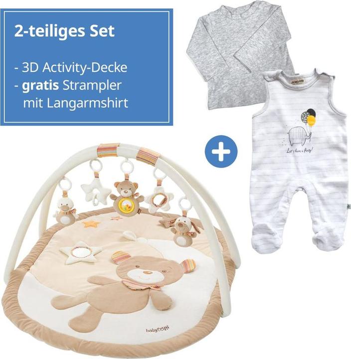 Produktbild Fehn Spielbögen & Spieldecken 3D Activity-Decke Teddy - Rainbow + GRATIS Strampler