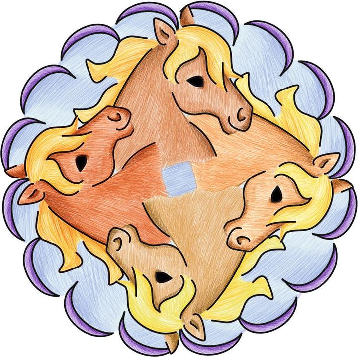 Actual product image Ravensburger Mini Mandala Horses