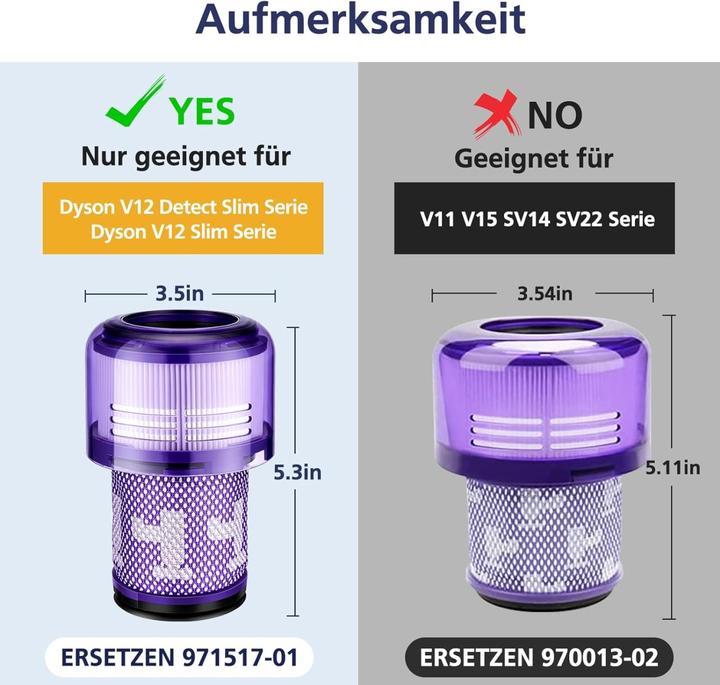 Image du produit Plutoos Filtre de rechange pour Dyson V12 Detect Slim Absolute/Total Clean/Extra/Fluf