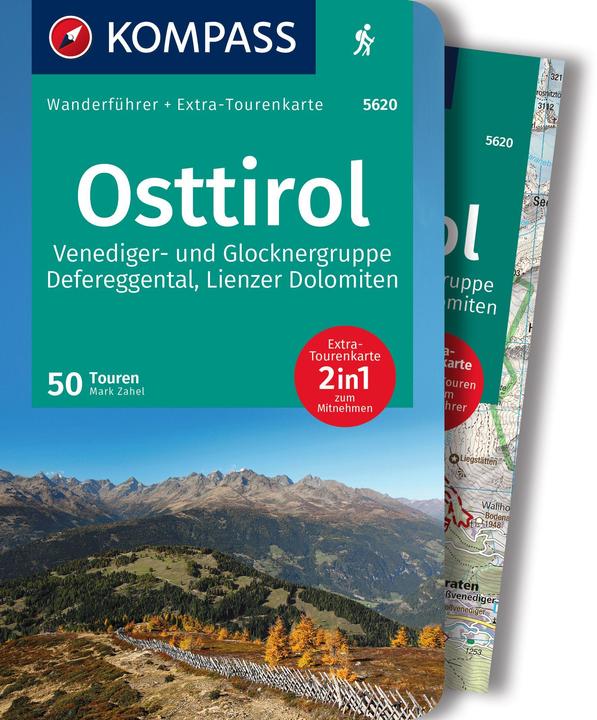 Produktbild Wanderführer 5620 Osttirol, Venediger- und Glocknergruppe, Defereggental, Lienzer (Deutsch, Kompass Reiseführer, 2022)