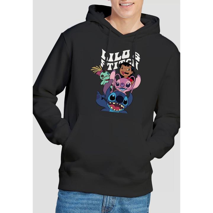 Immagine prodotto Lilo & Stitch Felpa con Cappuccio Montaggio dei Personaggi Uomo (XL)