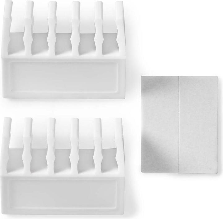 Image du produit Nedis Crochets et boucles de gestion de câbles Click and Go 2 pièces épaisseur max. du câble : 5 mm (60 mm, 2 pcs)