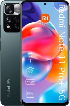 Actual product image Xiaomi Redmi Note 11 Pro+ 5G (128 GB, Forest Green, 6.67", Hybrid Dual SIM, 5G)