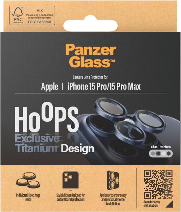 Produktbild PanzerGlass Hoops Camera Lens Protector (1 Stück, Apple iPhone 15 Pro, Apple iPhone 15 Pro Max)