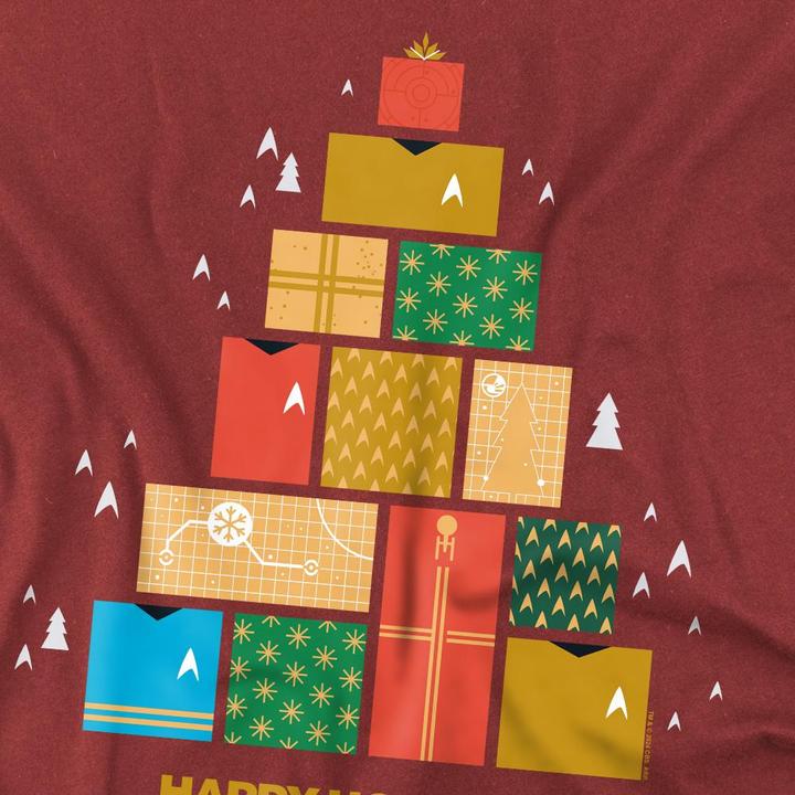 Produktbild Star Trek: The Original Series Happy Holidays TShirt weihnachtliches Design (L)