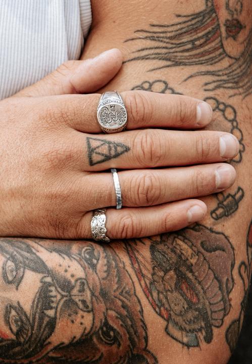 Immagine prodotto Haze & Glory Ring Bandring - Zion Schmales Design 925 Silber (56, 925 Argento)