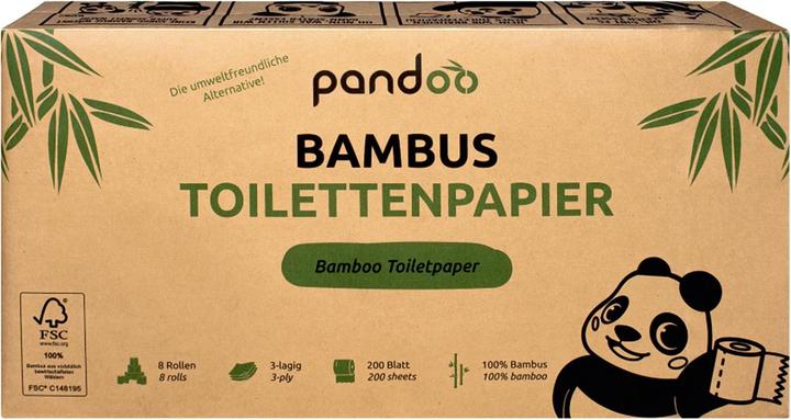 Actual product image Pandoo Toilet paper 3-ply 8 rolls (8 x)