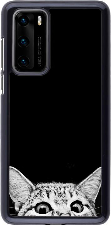 Actual product image PhoneLook Coque Cat Looking Up Black (Huawei P40)