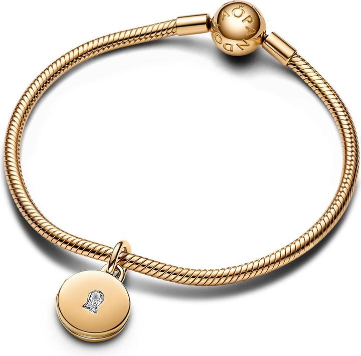 Image du produit Pandora Médaillon d'amour ouvrable & gravable Charm Charm (Alliage métallique plaqué or)