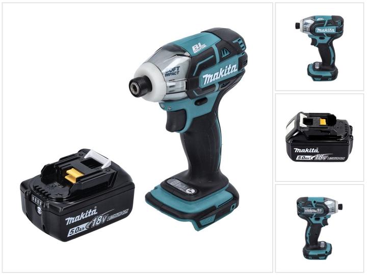 Produktbild Makita DTS 141 T1 Akku Impulsschrauber 18 V 40 Nm 1/4" Brushless + 1x Akku 5,0 Ah - ohne Ladegerät (Akkubetrieb)