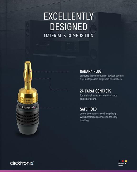 Image du produit clicktronic Fiche banane SimpleLock