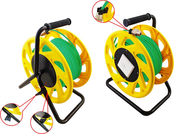 Actual product image LogiLink Mobile cable drum Cat.7 S/FTP, PUR, 60 m (S/FTP, CAT7, 60 m)