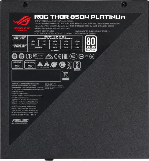 Produktbild ASUS PSU Thor 850W Platinum II (850 W)