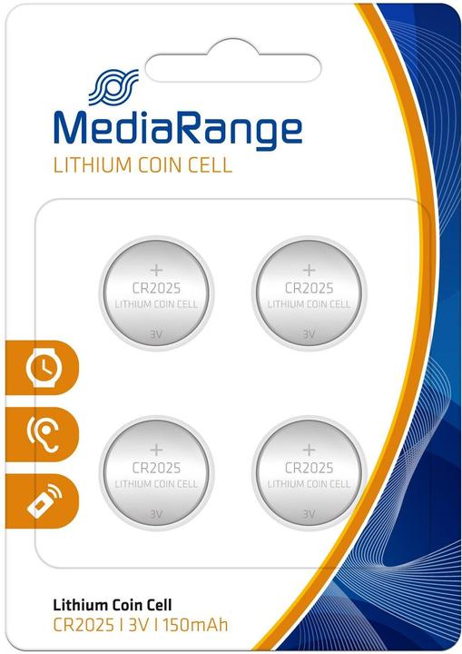 Actual product image MediaRange Button cells CR2025 3V (4 pcs., CR2025, 150 mAh)