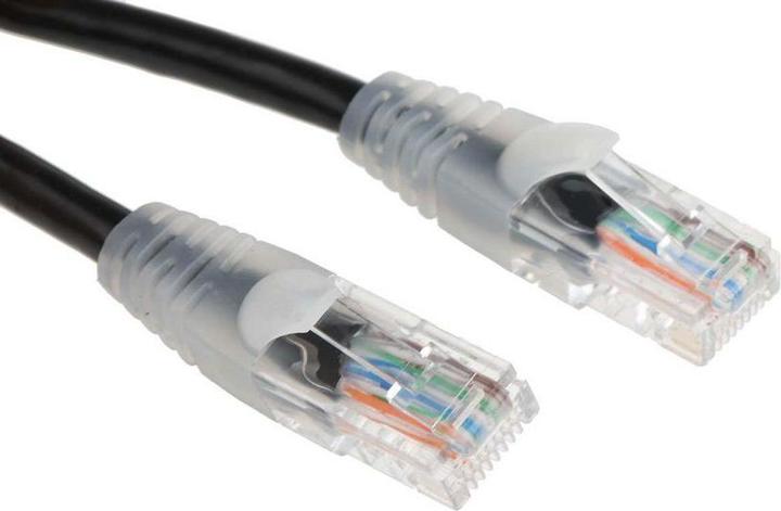 Produktbild Rs Pro Ethernetkabel Cat.5e, 0.5m, Schwarz Patchkabel, A RJ45 U/UTP Male, B RJ45, PVC (0.22 m)