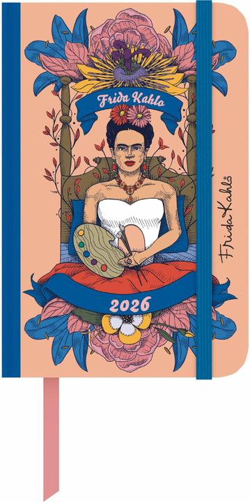 Image du produit Frida Kahlo Wochen-Notizkalender klein 2026 - Taschen-Kalender 9x14 cm - mit Verschlussband & (9 x 14 cm, Couverture rigide, Allemand)
