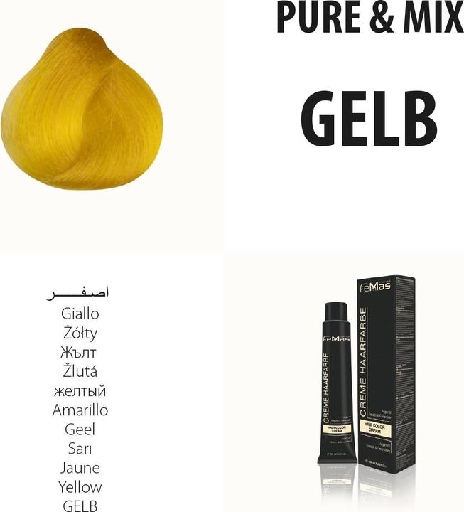 Immagine prodotto FemMas Giallo) Colore per capelli Pure & Mix 100ml