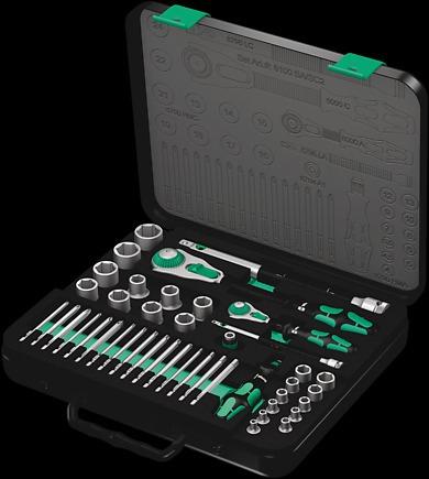 Actual product image Wera 8100 SA/SC 2 Zyklop Speed Ratchet Set (20 mm, 11 mm, 9 mm, 17 mm, 10 mm, 14 mm, 16 mm, 24 mm, 21 mm, 19 mm, 5 mm, 23 mm, 18 mm, 22 mm, 13 mm, 12 mm, 15 mm, 7 mm, 6 mm, 8 mm, 4 mm)