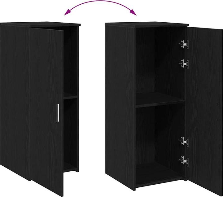 Image du produit VidaXL Armoire de stockage noire 40x45x103,5 cm Armoire en bois composite Armoire de classement