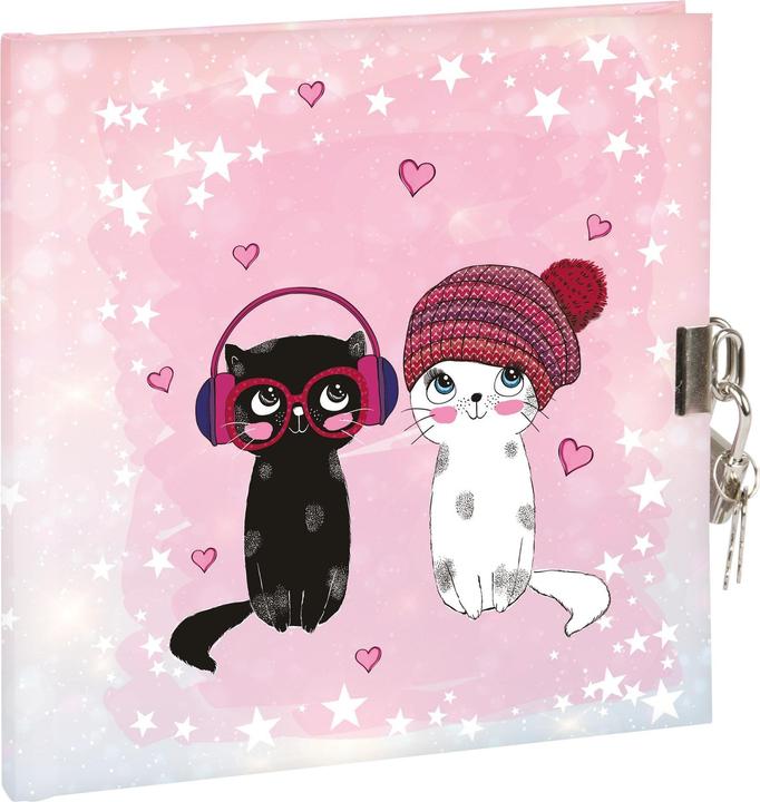 Produktbild Goldbuch Tagebuch mit Schloss Music for Cats (16.5 x 16.5 cm)