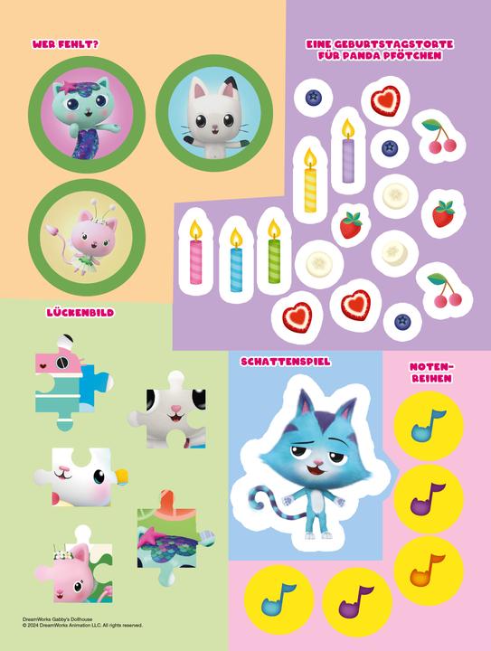 Produktbild Panini Gabby's Dollhouse: 1001 Sticker: Stickern - Rätseln - Ausmalen