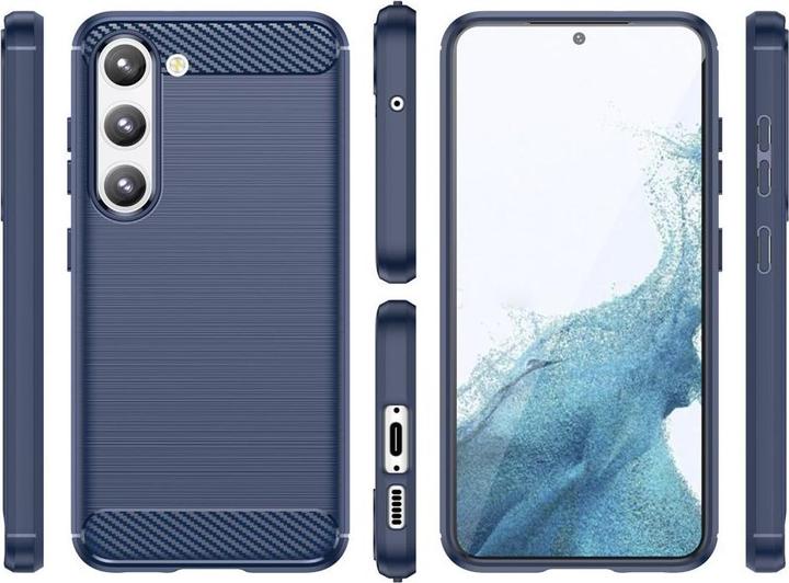 Actual product image Hurtel Carbon Case for Samsung Galaxy S23 flexible silicone carbon cover blue (Samsung Galaxy S23+)