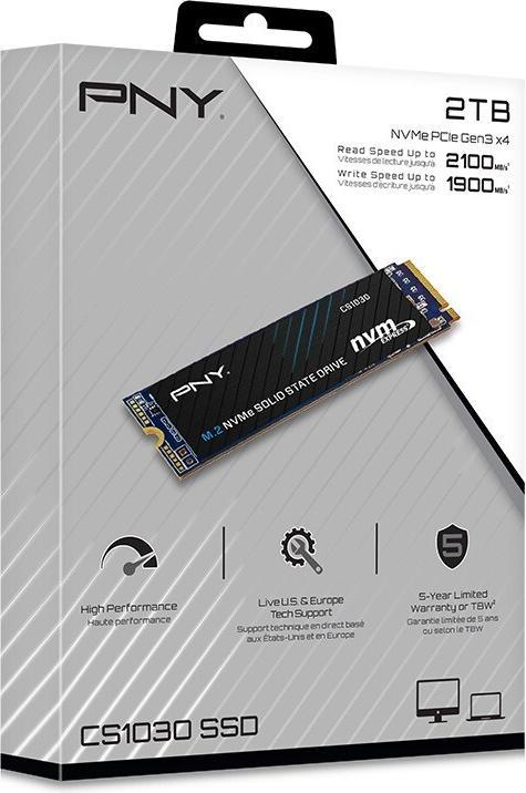 Produktbild PNY CS1030 M.2 NVMe PCIe Gen3 x4 2TB (2000 GB, M.2 2280)