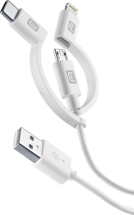 Immagine prodotto Cellularline Cavo USB triplo (1.20 m, USB 2.0)