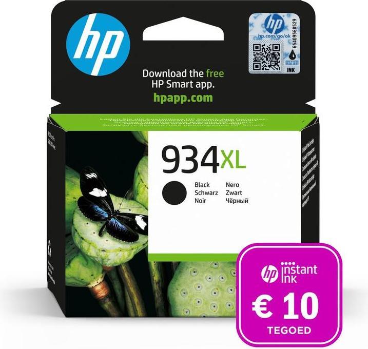Actual product image HP 934XL - Inkcartridge Zwart + Instant Ink tegoed