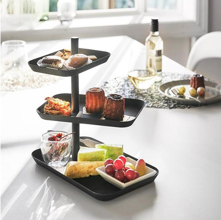 Actual product image Yamazaki 3-tier etagere with swivelling shelves TOWER