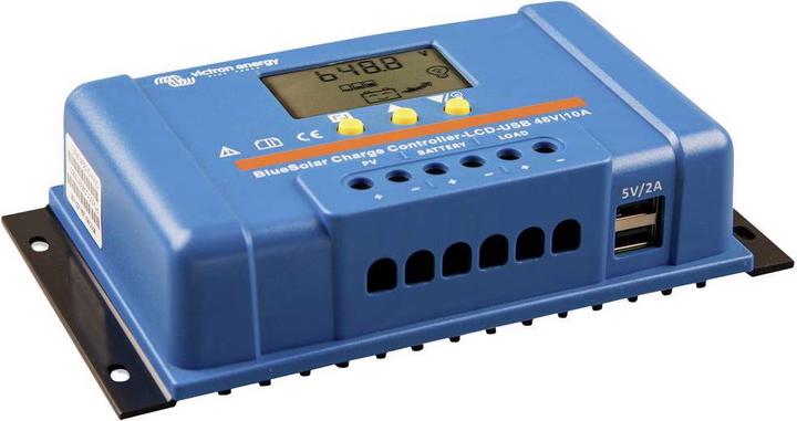 Produktbild Victron Energy Blue-Solar PWM-LCD&USB Laderegler PWM 12 V, 24 V, 48V 10A