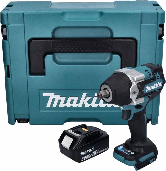 Produktbild Makita DTW 700 G1J Akku Schlagschrauber 18 V 700 Nm 1/2" XPT Brushless + 1x Akku 6,0 Ah + Makpac - o (Akkubetrieb)