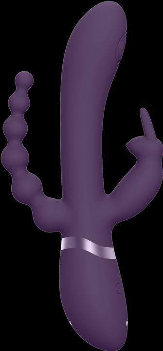 Actual product image Shots Rini - Pulse Wave & Vibrating Double Penetration Rabbit - Black