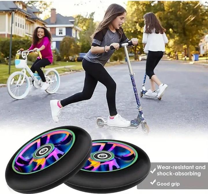 Actual product image Graw Jump Ramps 2 Performance Scooter Wheels 100mm, Metallic Colourful