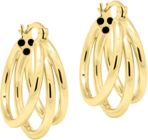 Candy Creolen Aleni, 925 Sterling Silber, vergoldet (925 Sterling Silber, 18k vergoldet, 925er Sterlingsilber)
