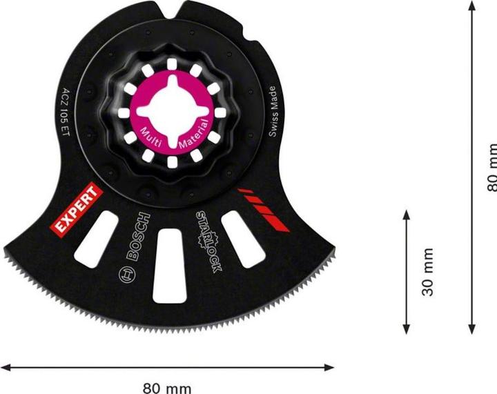 Produktbild Bosch Professional Zubehör EXPERT MultiMaterial Segment Blade ACZ 105 ET Blatt, 5 Stück