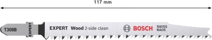 Image du produit Bosch Professional Zubehör Lame de scie sauteuse Expert Wood 2side clean T 308 B, 25 pièces