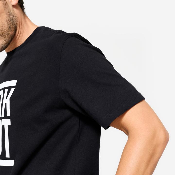 Produktbild Domyos T-Shirt Herren Baumwolle Regular - schwarz (4XL)