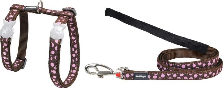 Red Dingo Harness & Leash for cats Design with Spots XS (XS, Cat, General)