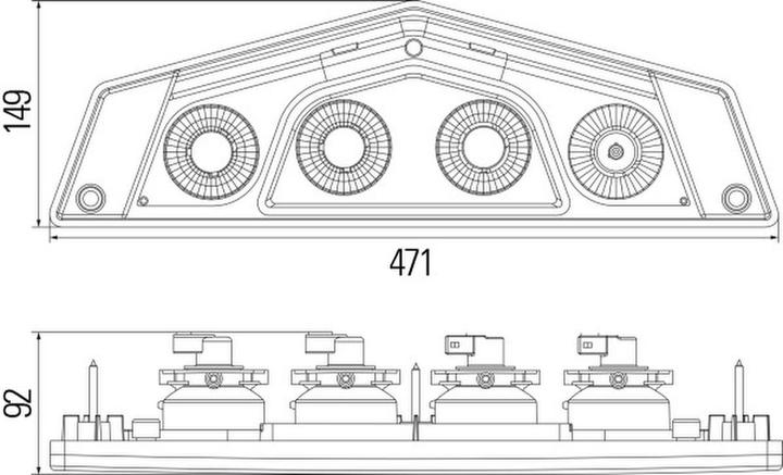Image du produit Hella Feu arrière gauche avec technologie hybride pour HYMER