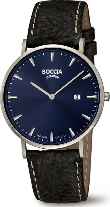 Boccia 3648-02 Herrenuhr Titanium 39mm 3ATM (Analoguhr, 39 mm)