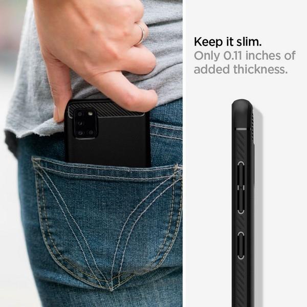 Actual product image Spigen Rugged Armor (Samsung Galaxy A31)